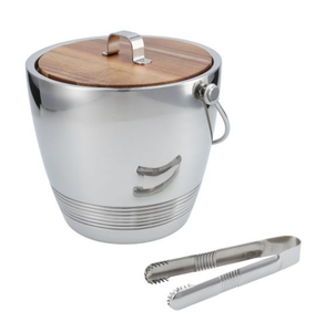 Cubo de champán de hielo de acero clásico Enfriador de vino y cerveza de acero inoxidable para hoteles y restaurantes - Product Image 1