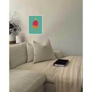 Impresión de Arte con Técnica de Huellas de Dedos, Patrón de Naturaleza Muerta con Hielo - Product Image 6