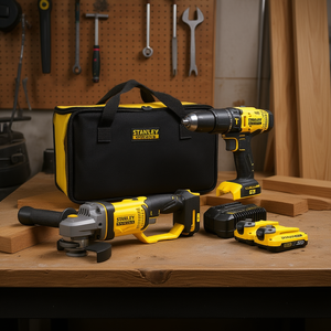Kit de Taladro Percutor y Amoladora Stanley V20 con Baterías y Cargador - Product Image 3