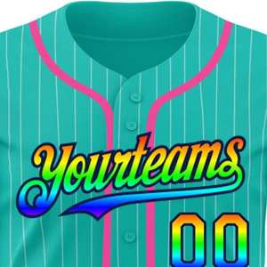 Camiseta de Béisbol de Poliéster 100% Transpirable con Impresión por Sublimación de Alta Calidad, Nuevo Estilo, MOQ Bajo, Precio Económico - Product Image 3
