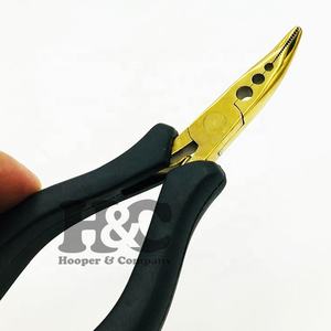 Pince à extensions capillaires Nano Micro en acier inoxydable, à 1 ou 3 trous, logo personnalisé, faible MOQ, usage commercial, salon, HOOPER COMPANY Or - Product Image 1