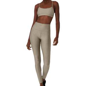 Leggings Largos de Cintura Alta para Mujer, Color Sólido, Elásticos, Transpirables, Cómodos, Deportivos, Sin Costuras, Tejidos en Spandex y Nailon - Product Image 3