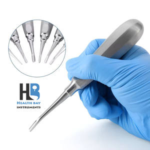 Ensemble 6 élévateurs de dents en acier chirurgical dentaire manuel certifié CE de haute qualité, incurvés droits pour l'extraction des dents, chirurgie buccale - Product Image 3