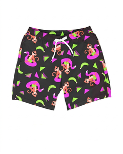 Short de bain homme en polyester 140 GSM haute qualité, imprimé graphique néon, logo personnalisé par sublimation, vêtements de plage - Product Image 4