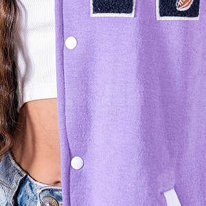 Women's Premium Quality Letterman <b>Jacket</b> for Winter Wear Cotton-Filled Knitted Wholesale Clothing - Product Image 6