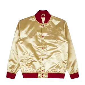 Chaqueta universitaria de satén de seda informal con logotipo personalizado, chaqueta profesional transpirable para hombre, chaqueta Versity para hombre 2025 - Product Image 1