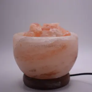 Himalayan Natural Salt Rock USB Night Light Rosa Cristal Sal Lâmpada Uso Cord Cor Mudar Himalayan Salt Lamp