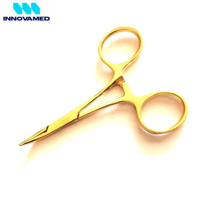 Juego de Pesca de 2 Piezas en Color Dorado, Pinzas Hemostáticas Kelly de Acero Inoxidable Rectas y Curvas de 3.5 Pulgadas con Bloqueo de Innovamed - Product Image 4