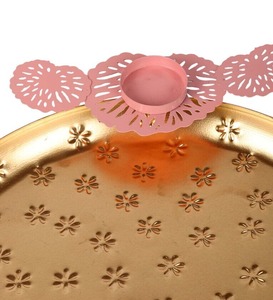 Flat Urli Bowl Set Of-3 Tea <b>Light</b> Holder High Quality Urli Diwali and Other Candle Holders Lanterns for Home Decor - Product Image 3