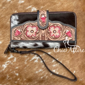 กระเป๋าเงินหนังวัวขนสัตว์สุดหรูแบบตะวันตกเคสโทรศัพท์คลัทช์ใช้งานได้หลากหลายแบบ - Product Image 1