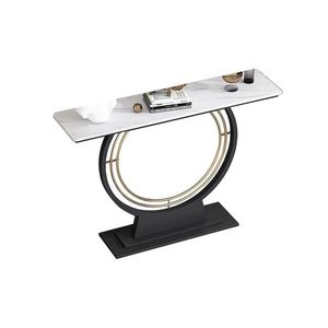 Gold Color Metal <b>Console</b> <b>Table</b> with Marble Top Sleek Design for Entryway Living Room or Hallway Deco - Product Image 4