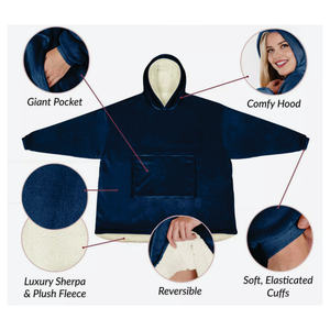 Sudadera con capucha de diseño personalizado para mujer viscosa/poliéster de gran tamaño de punto alto estampado frontal personalizado invierno largo personalizado grande - Product Image 2