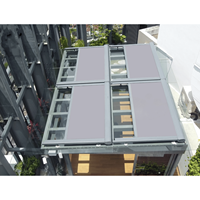 Auvent de toit rétractable électrique à commande à distance en alliage d'aluminium avec toile acrylique de qualité supérieure pour montage en surface et en suspension