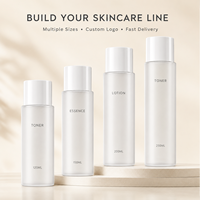Ensemble de flacons et pots cosmétiques en plastique givré avec logo personnalisé 100ml 150ml 50g |   Emballage de soins de la peau haut de gamme OEM ODM