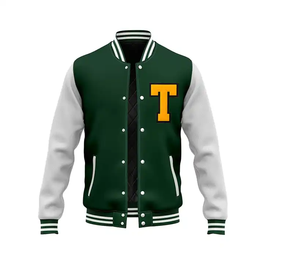 Veste d'hiver unisexe pour homme, style college, boutonnée, veste bomber, veste de baseball personnalisée, veste varsity. - Product Image 2