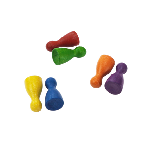 Peones de madera coloridos 12*24mm - Product Image 5