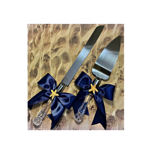 Servidor de pastel de acero inoxidable para MANGO acrílico logotipo de cumpleaños cuchillo de pastel de boda y juego de servir con embalaje de regalo - Product Image 2