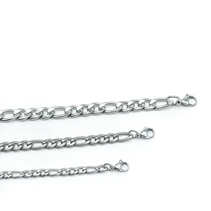 Chaîne Figaro en acier inoxydable à la mode NK trois un collier pour hommes et femmes mode titane acier Cuba chaîne clavicule bijoux - Product Image 4