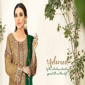 Colección Ramsha Vestidos de gasa de lujo de 3 piezas Ropa India pakistaní para fiestas de boda y festivales Venta de Eid en - Product Image 2