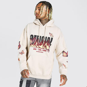 เสื้อฮู้ดพิมพ์ลายตามสั่งสำหรับผู้ชาย ผ้าฝ้ายฟลีซ 100% ทรงโอเวอร์ไซส์ เป็นมิตรกับสิ่งแวดล้อม เหมาะสำหรับฤดูหนาว พร้อมดีไซน์กระเป๋า - Product Image 1