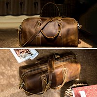 Sac de sport en cuir marron élégant pour hommes et femmes, sac de sport, sac de voyage