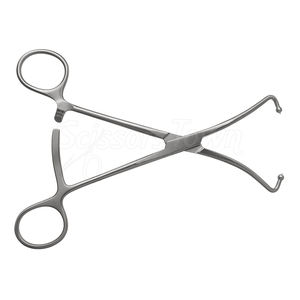 คีมยึดกระดูกแบบพรีเมี่ยมปลายโค้ง6นิ้ว3.0มม. พร้อมวงล้อล็อคสเตนเลสที่ทนทานยึดสำหรับศัลยกรรมกระดูก - Product Image 3