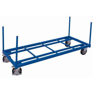 Chariot à plateaux Variofit à quatre roues, personnalisable OEM pour usage industriel et commercial, dimensions extérieures 2 080 x 880 x 905 mm (L/L), capacité de charge - Product Image 1