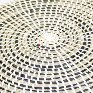 Napperons en jonc de mer naturel tissé à la main de l'usine Artex Dong Thap Tapis de table à manger rustique ferme Boho à des fins décoratives - Product Image 3