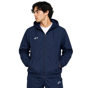 <b>Lightweight</b> Quick Dry Navy Windbreaker Men's <b>Jackets</b> Zip up Breathable Long Sleeve Sportswear Outdoor Fitness Running Hiking OEM - Product Image 1