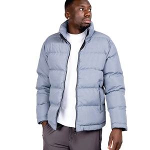 Veste en duvet d'hiver pour hommes chaude conception de logo personnalisée mode hiver élégant bouffant en coton veste en duvet pour hommes avec capuche - Product Image 4