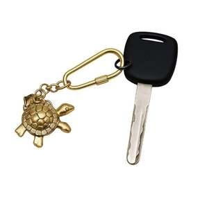 Porte-clés en laiton tortue AK en laiton au design premium fini polonais pour accents décoratifs/décor de table - Product Image 2