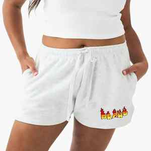 Pantalones Cortos Deportivos para Mujer, 100% Algodón, Corte Regular, Cintura Elástica, 120 g/m², Transpirables, de Secado Rápido, Personalizados OEM - Product Image 3