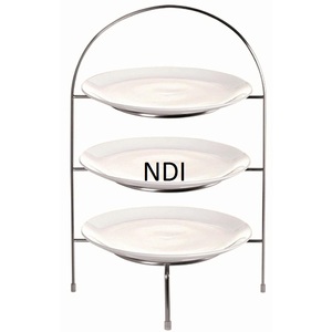 Support à gâteau décoratif en métal luxueux au design martelé pour Noël, un anniversaire de mariage ou une fête, à prix bas - Product Image 2