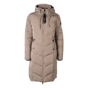 Vêtements d'équitation personnalisés en <span class=keywords><strong>cuir</strong></span> <span class=keywords><strong>thermique</strong></span> d'hiver en nylon imperméable pour femmes, manches longues et leggings, manteau matelassé pour femmes - Product Image 2