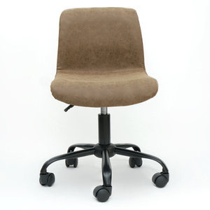 GAKJB-066X Contemporary Leather Upholstered Swivel Office <b>Chair</b> with Adjustable Height and Headrest for Bedroom or Workshop Use - Product Image 2