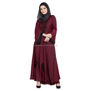 Abaya musulmane à manches longues décontractées avec poche Abaya de prière pour femme musulmane grande taille confortable - Product Image 3