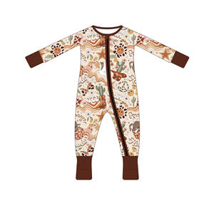 بيجامات أطفال شتوية دافئة بسحاب بيع بالجملة ملابس خيزران حرارية _ جوارب مانعة للإنزلاق متضمنة للأطفال الصغار - Product Image 5