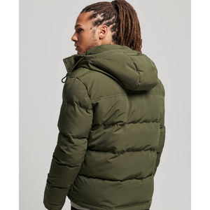 Chaqueta acolchada a prueba de viento con cuello levantado para hombre, moda de calle para invierno, servicio OEM personalizado - Product Image 2