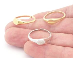 Raw Brass <b>Ring</b>, Brass Band <b>Ring</b>, Adjustable <b>Ring</b>, <b>Ring</b> <b>Blank</b>, <b>Ring</b> Base, Raw Brass Hoop, Loop Connector, Raw Brass Findings, - Product Image 2