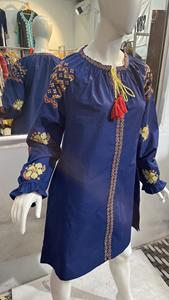 Chemises pour femmes vintage Popeline Blusas Fashion Blouses brodées à col en V avec manches longues Skinny Casual pour le printemps/été/hiver - Product Image 2