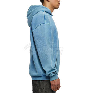 Nouveau design, best-seller, sweat-shirts pour hommes en coton 100% délavé à l'acide, couleur unie, hiver, faible MOQ, vente en gros - Product Image 5