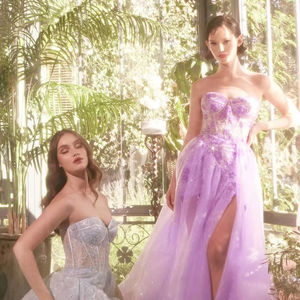 Luxurious Elegant Women's Sleeveless A-Line Evening Gown Modest Style Sparkling Organza Floor-Length for <b>Prom</b> <b>Party</b> Pattern - Product Image 1