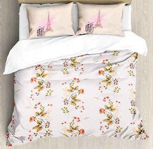 Ropa de cama Floral, 100% algodón orgánico, certificado GOTS, suministro directo de fábrica, fundas de edredón con fundas de almohada, personalizable - Product Image 1