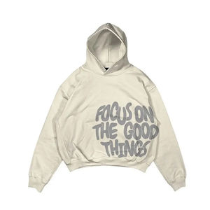 เสื้อฮู้ดพิมพ์ลายพัฟแฟชั่นสำหรับผู้ชายเสื้อสไตล์สตรีท3D ผ้าฝ้าย100% ดีไซน์แบบกำหนดเอง - Product Image 2