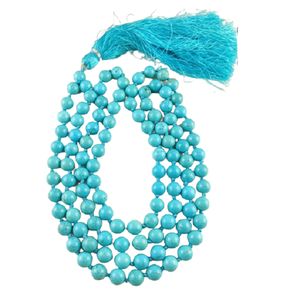 Perles de mala en pierre Hydro Blue Turquoise pierre naturelle de guérison jaap mala colliers perles mala 108 pierres précieuses naturelles cristal - Product Image 1