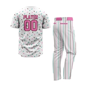 Customized Logo Breathable Quick Dry <b>Light</b> Weight Baseball Uniform Sets Custom Size 100% Polyester High Quality Custom Color - Product Image 2