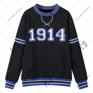 Sudadera de Felpa Negra con Cuello Redondo de Phi Beta Sigma de 1914, Estilo Universitario para Hermandades y Fraternidades - Product Image 3