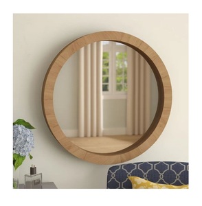 Espejo de pared de madera con marco de Mango pulido antiguo oscuro, espejo decorativo para pared del hogar - Product Image 3