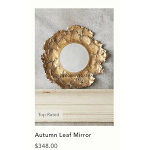 Feuilles Designer Plaqué Or Métal Encadré Forme Ronde Mur Miroir Décoratif Maison Salon Et Hall Accessoires Fournitures - Product Image 2