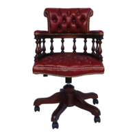 Muebles silla giratoria clásica estilo francés de caoba Color blanco